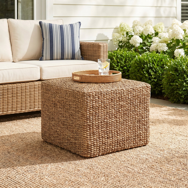 Charton Seagrass Woven Ottoman