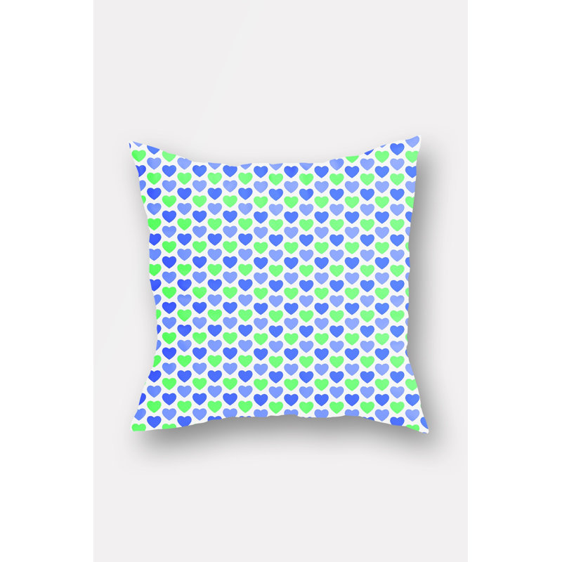 Housse de coussin Lippa, Bleu / vert