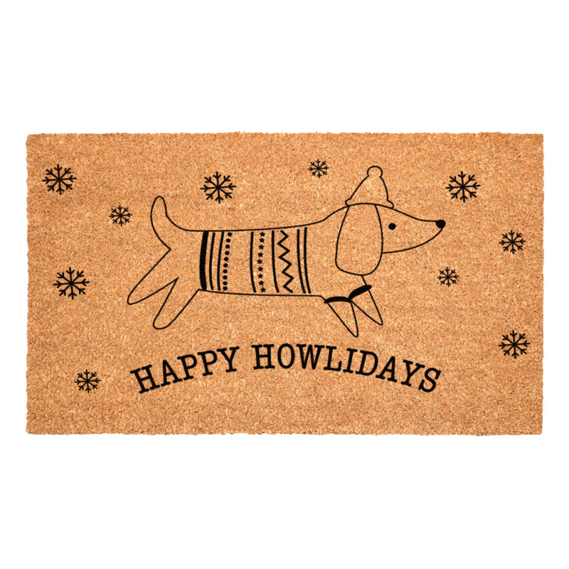 Paillasson Happy Howlidays, L 24 po x L 36 po