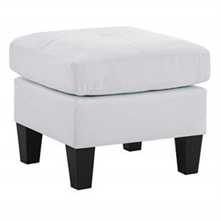 Repose-pieds carré standard en similicuir de 23 po Vegas