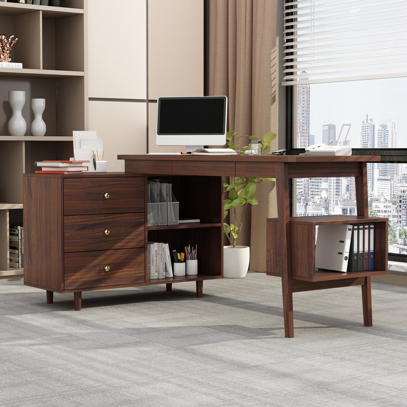 Bureau en L Intisaar, Brun