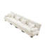 4 Canapé modulaire en chenille blanc: canapé confortable pour un appartement. Revêtement doux. Conception exquise rembourrée. Rembourrage intérieur. Combinaisons flexibles. Accoudoirs avec soutien supplémentaire. Coussins décoratifs-1579905060