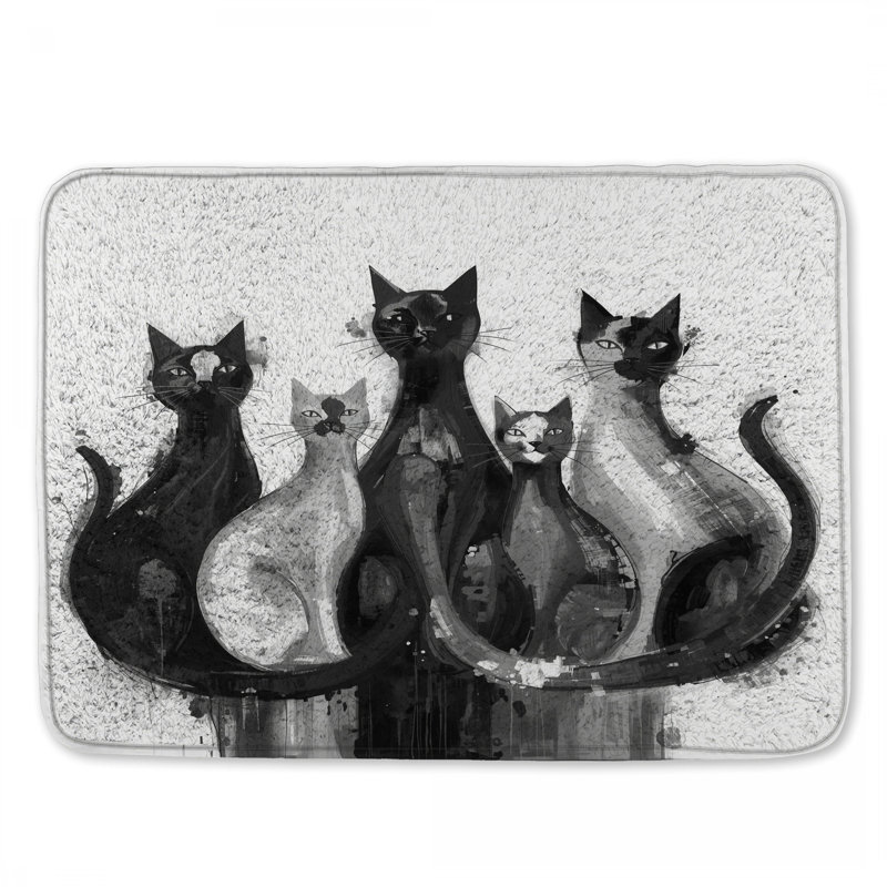 Tapis de bain monochrome, L 34 po x L 21 po