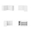 Armoire de coin blanche 26 po - 3 tiroirs + 2 portes, ensemble anti-basculement inclus
