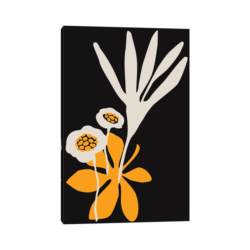 Blossom Beauty - Dark Yellow by Kubistika - Painting on Canvas, Wrapped Canvas, 101.6cm H x 66.04cm W x 3.81cm D
