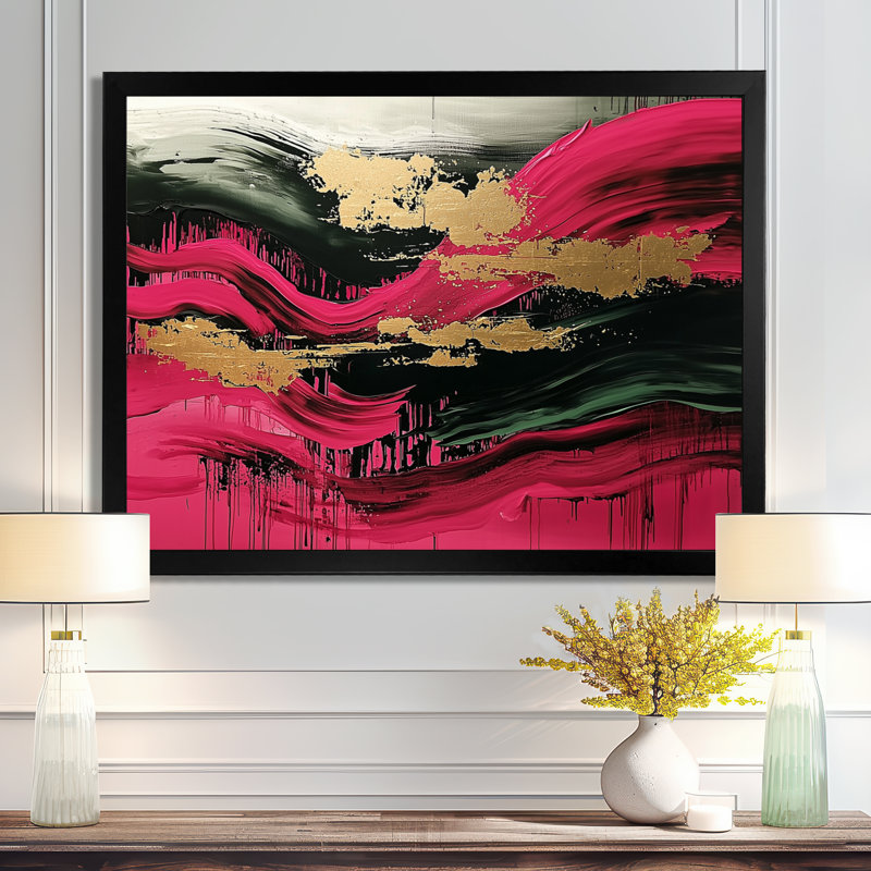 Lincolnwood - Abstract Wall Art, H 12 po x l 20 po, Cadre photo simple, Noir