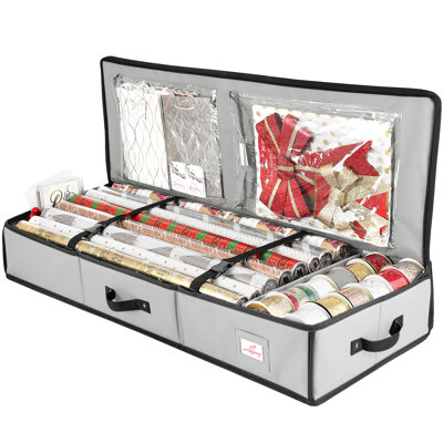 Christmas Gift Wrapping Paper Storage Organizer