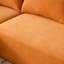 Très grand modulaire, 108 x 68 pouces 4 nuages en orange, salon en velours côtelé, minimaliste, sans assemblage, luxueux modulaire, velours côtelé, zone de confort durable
