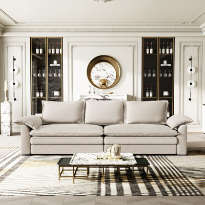 4 Seater Chenille Sofa