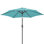Parasol de patio 9 pi avec manivelle et inclinaison à bouton-poussoir imperméable, parasol de table de marché en polyester imperméable pour le jardin, la cour, la terrasse et la piscine
