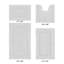 Ensemble de tapis de bain 4 pièces 100% coton Adelen Premium 2370 GSM, lavable à la machine, super absorbant et tapis de bain réversible en tissage touffeté pour salle de bain, douche et baignoire, tapis certifiés Oeko-Tex, blanc-128427384-22957306