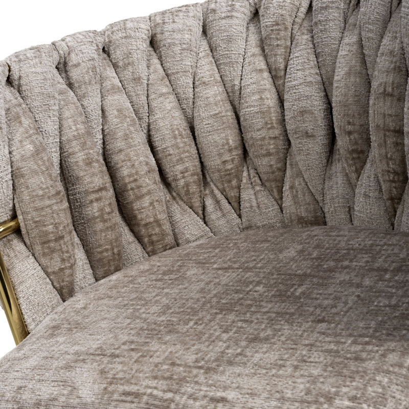 Aarnoud 48cm H Upholstered Side Chair, Beige Chenille 