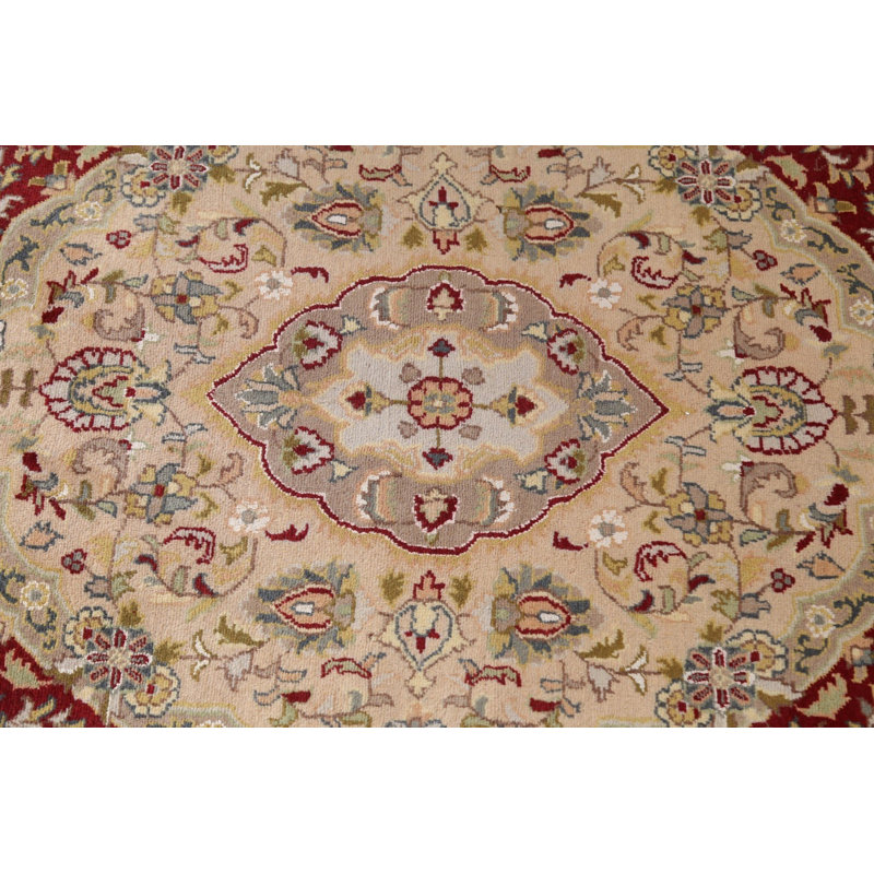 Tapis oriental unique à teinture végétale Tabriz noué à la main 9 pi 2 po x 12 pi 11 po