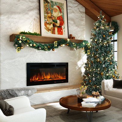 Rayva Front-Venting Recessed and Wall-Mounted Electric Fireplace 