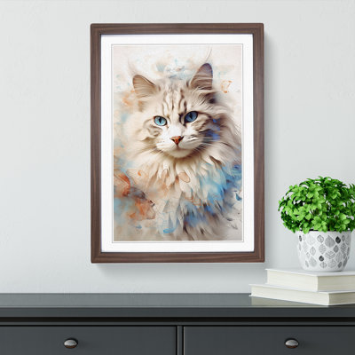 XYZ-FRM-V1223-5353 Ragdoll Cat Abstract No.2 1 Piece Single Picture Frame Wall Art