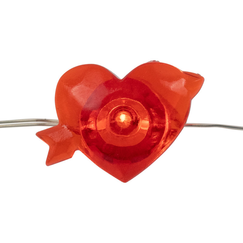 Guirlande 20 lumières à DEL cœur et flèche pour la Saint-Valentin