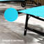 Chaise longue d'extérieur avec roulettes et positions réglables en bleu pour patio, plage, cour, chaise longue de piscine 5 positions,