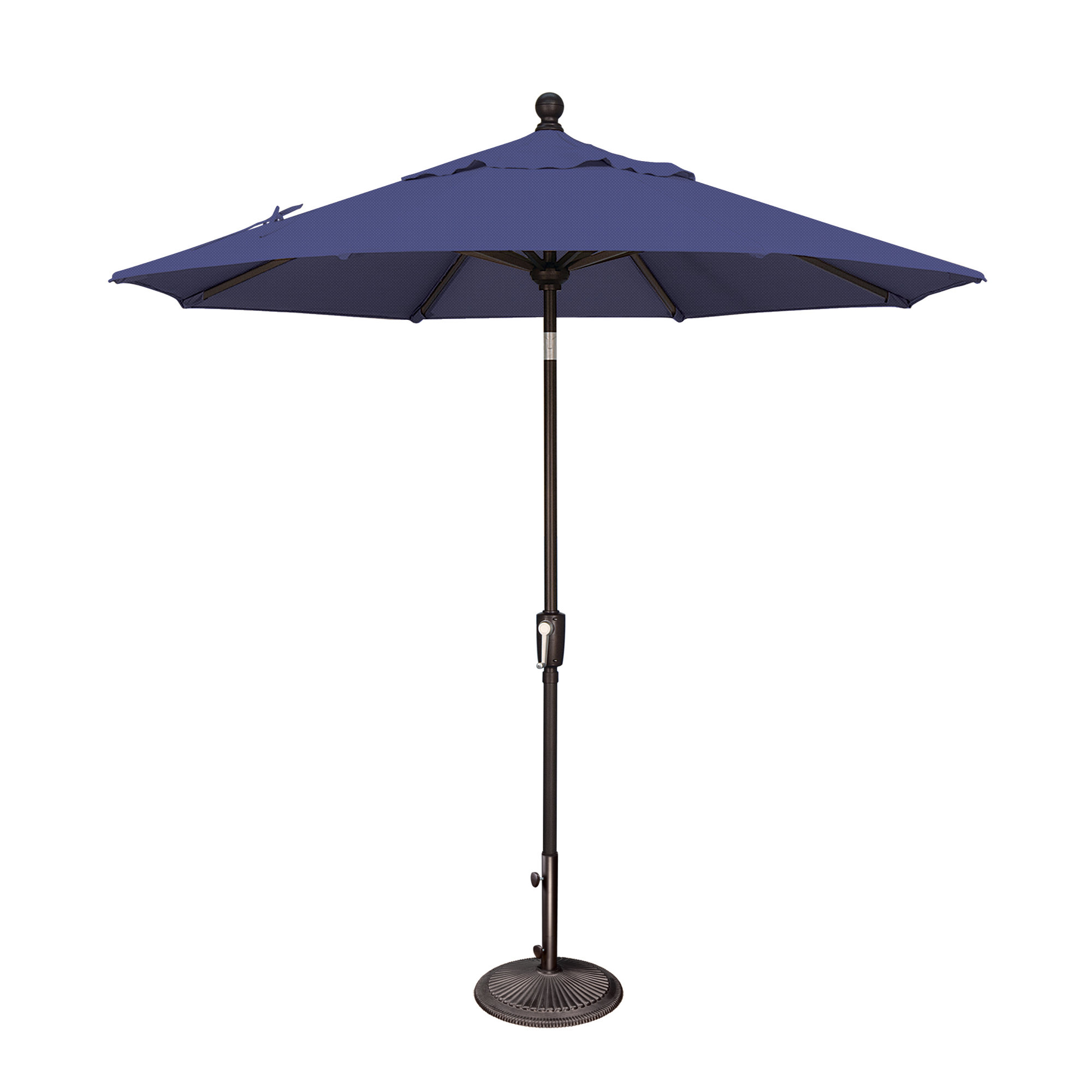 Launceston Market Umbrella, Blue Sky Solefin, Black, 96" H x 90" W x 90" D