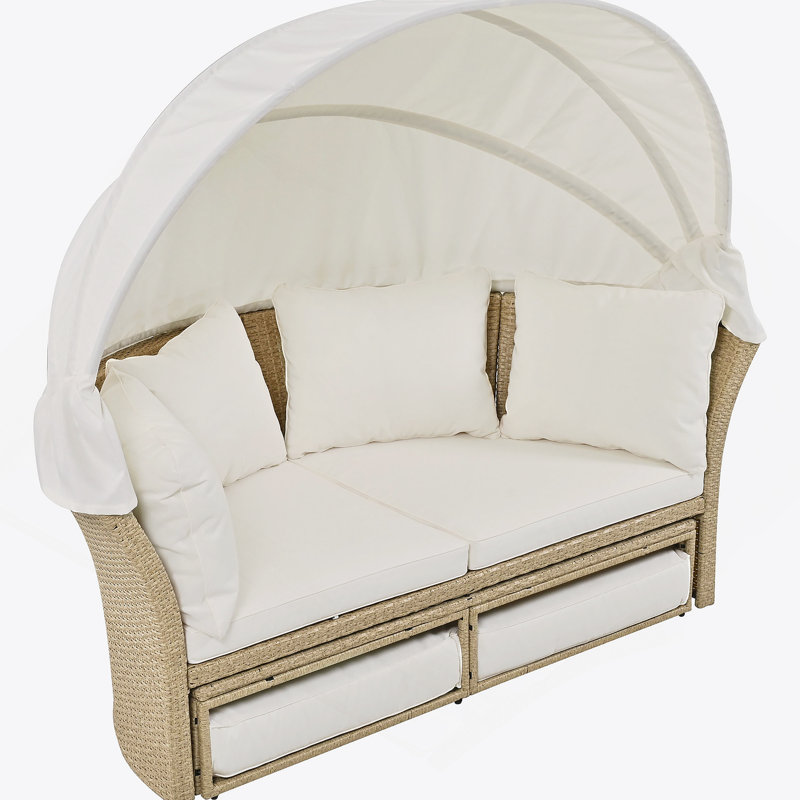 Ensemble de mobilier d'extérieur en rotin double