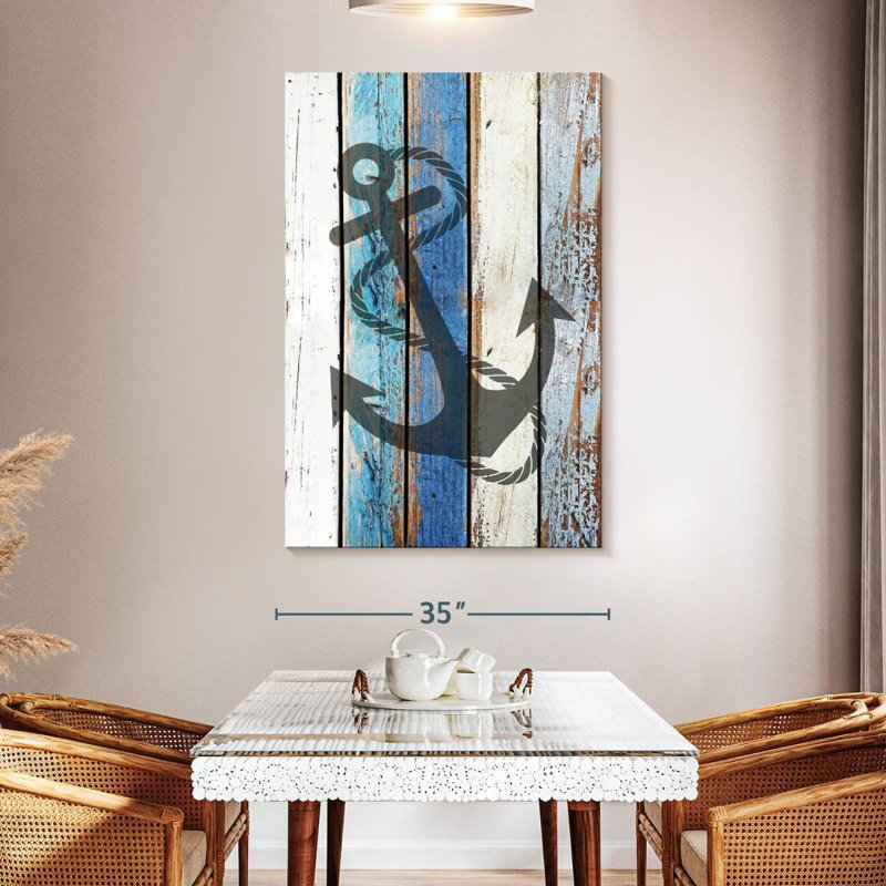 Wooden Nautical Canvas Print, 51" H x 34" W x 1.25" D