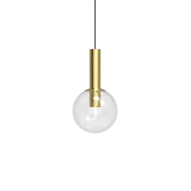 Mansbury 1 - Light Single Pendant, 22" H x 8" W x 8" D, Satin Brass