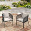 Ensemble repas pour 4 personnes avec chaises en rotin PE tissé-1730554252-1730554255-1730554250