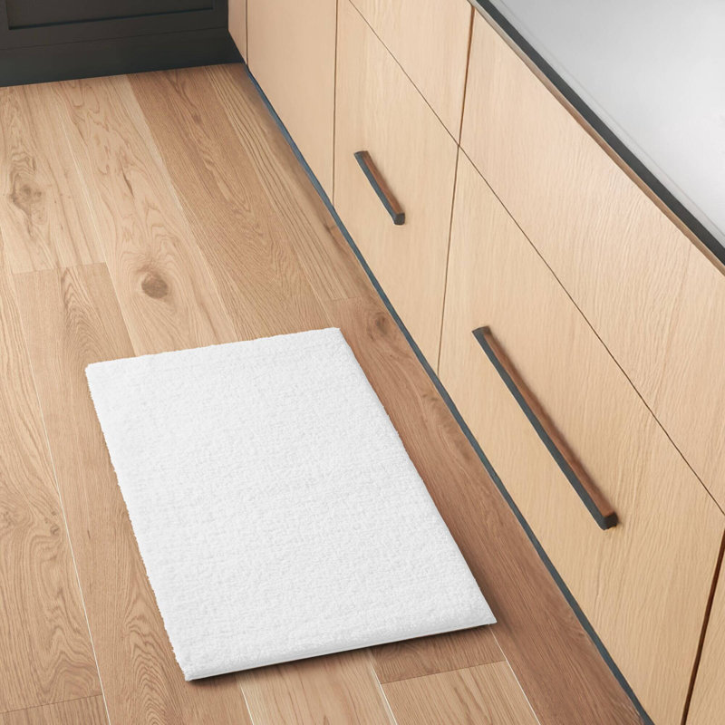 Tapis pour salle de bain Marshmallow, Rectangle - 76 cm L x 51 cm l, Blanc