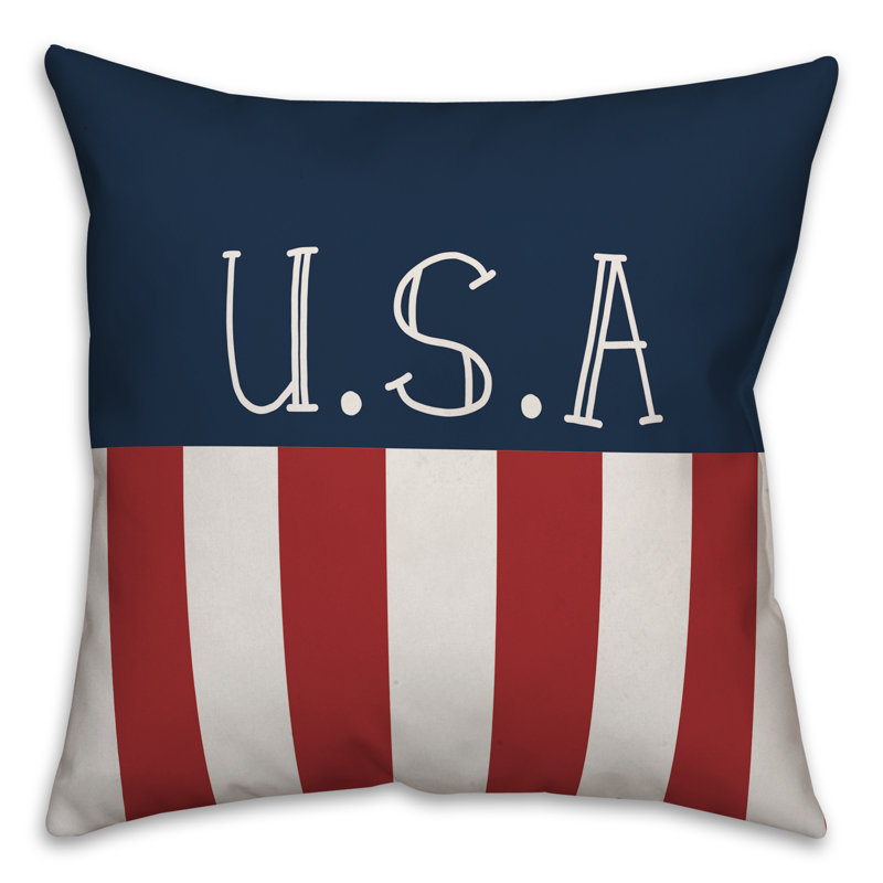  Housse et insert de coussin d'extérieur carré à rayures, 18 po x 18 po, polyester