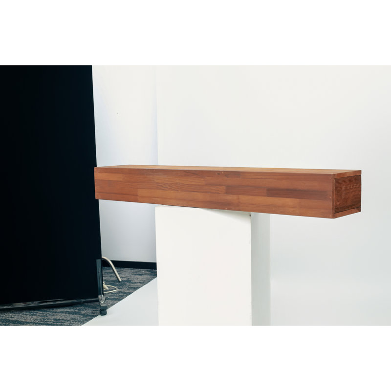 Cheminée suspendue rustique en bois massif de 183 cm (72 pouces) pour la décoration intérieure, support invisible, charge statique de 50 kg et allure élégante et sophistiquée.