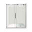 Porte de douche coulissante réversible de 60 po x l 32 po x H 75 po x 10 mm Sera avec quincaillerie carrée en or brossé et panneau latéral 32 po-99099852