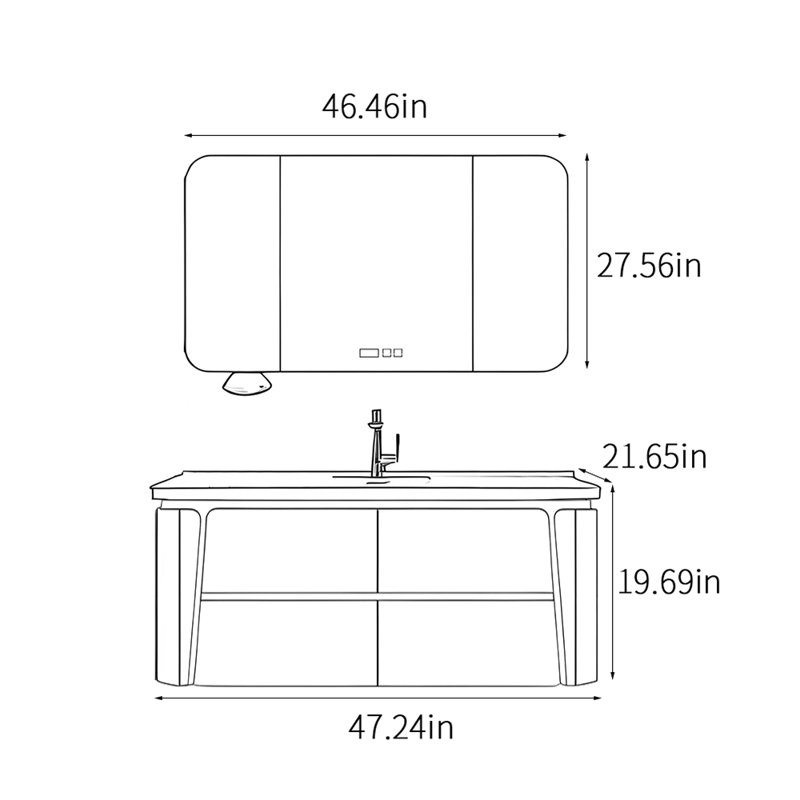 Simple light luxury bathroom cabinet