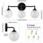 Luminaire de salle de bain 3 lumières à intensité variable moderne avec abat-jour en verre soufflé à la main-133329486