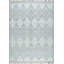 6x9 Ivory Hand-Knotted Wool Diamond Weave Geometric Modern Contemporary Carpet Rug