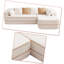 Canapé modulaire en forme de L rembourré en tissu et rembourré en forme de L Modern-2012468205-2012468199