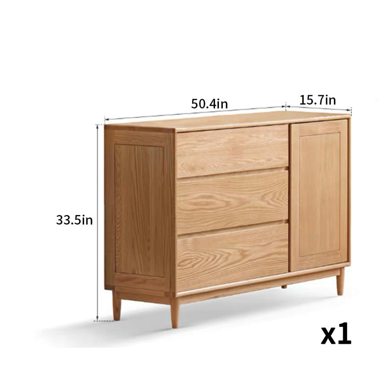 Practical Modern Simple Accent Cabinet 50.4'' Solid Wood Sideboard