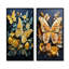 «Lemon Yellow Butterfly Delight», ensemble de 2 reproductions d'art sur toile-64785690-64785694