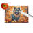 Keeshond Fall Glass Cutting Board Large