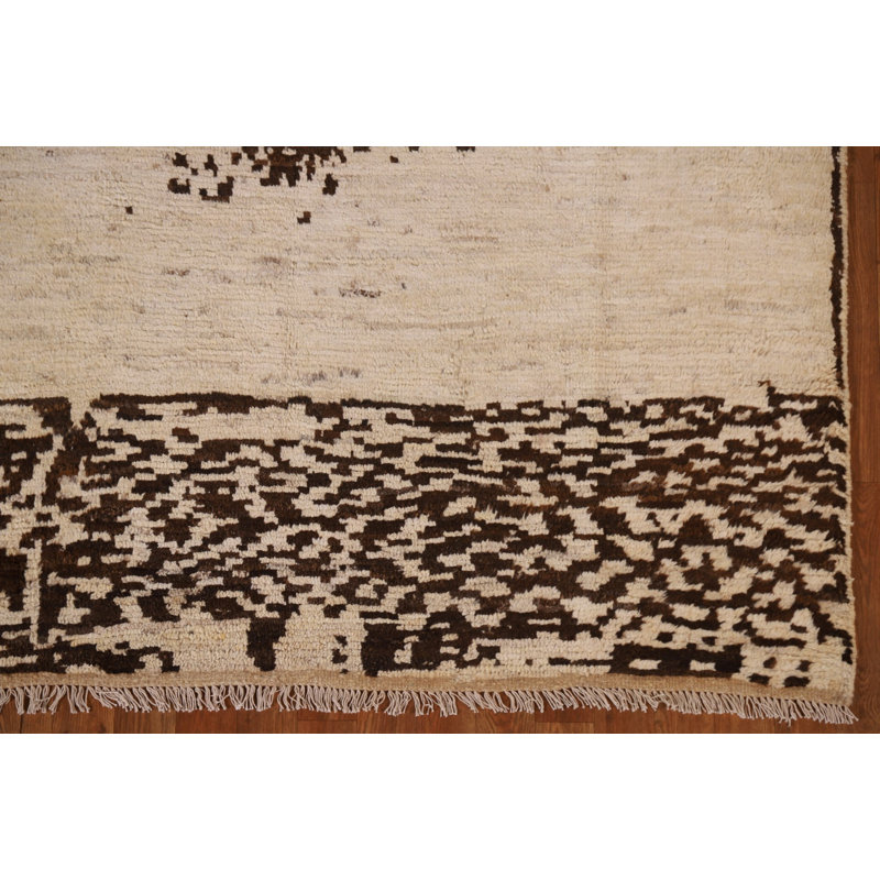 One-of-a-Kind Rectangle 6' X 8' New Age Wool Area Rug in