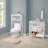 Alaterre Furniture Coventry Bathroom Shelves - 32”x32” Adjustable Shelf Organizer and 27”x48” Over The Toilet Storage Rack for Toiletries, Towels, and Decor - Bathroom Organizers and Storage