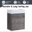 Armoire de salle de bain murale 18 po avec lavabo en résine, meuble-lavabo flottant pour petits espaces-1073550431