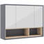 Armoire à pharmacie murale avec miroir, gris