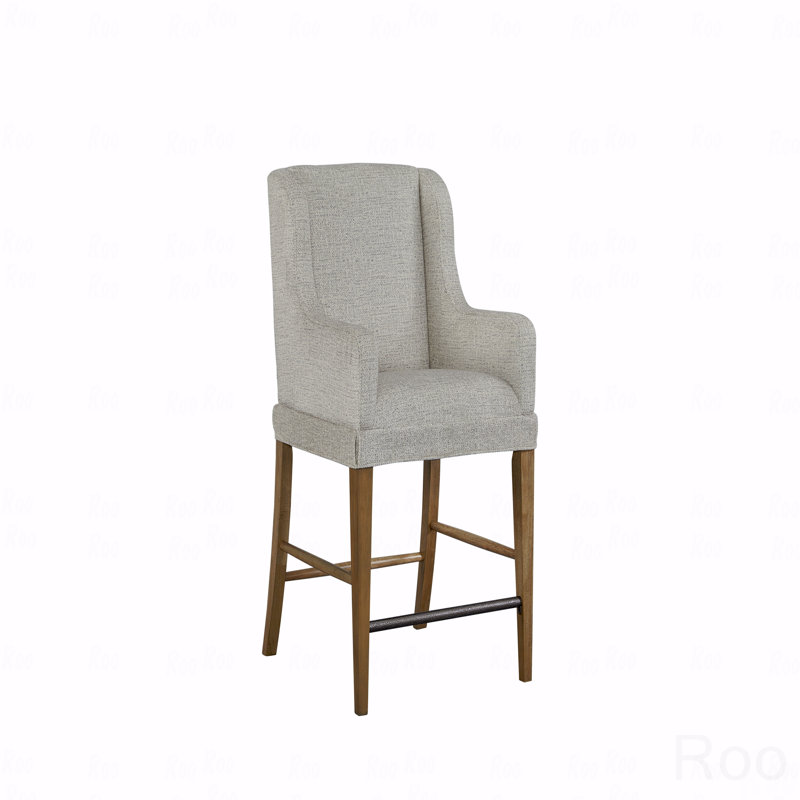 Tabouret de comptoir rembourré, Amande