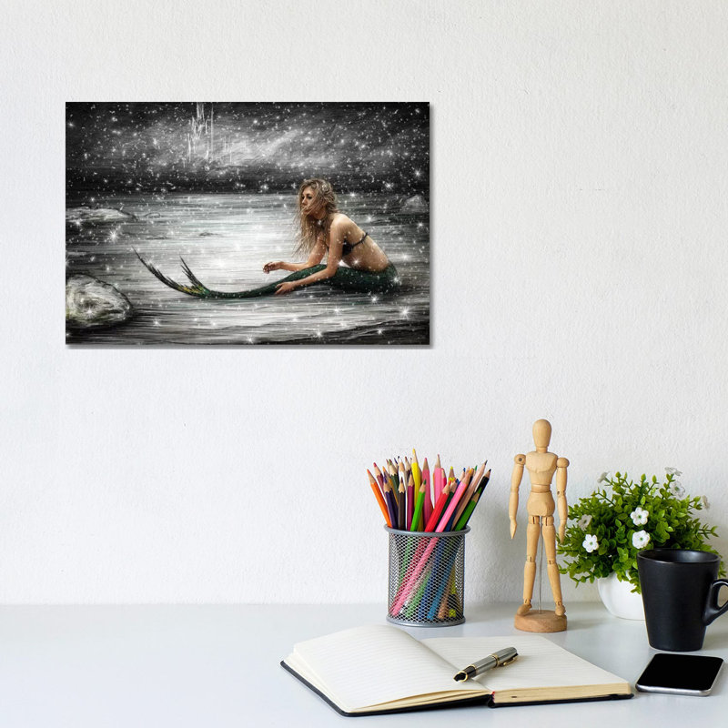 Winter Mermaid by Justin Gedak - Print on Canvas, 20.32cm H x 30.48cm W x 1.91cm D, Wrapped Canvas