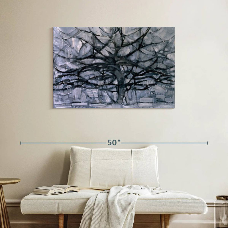 Arbre gris, H 26 po x l 39 po