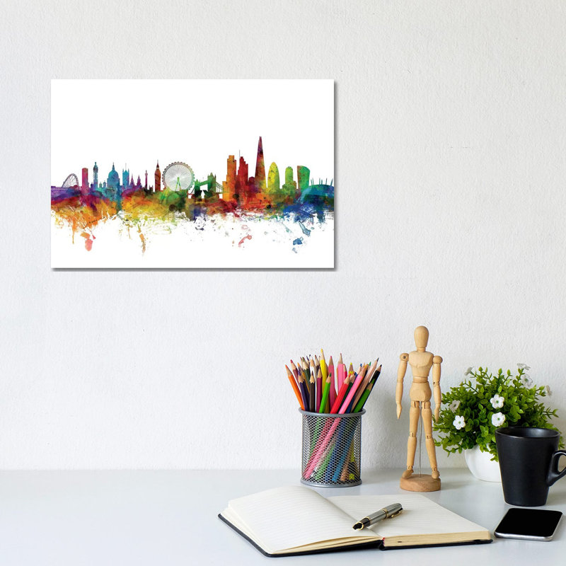 London, England Skyline by Michael Tompsett - Wrapped Canvas Gallery-Wrapped Canvas Giclée, 20.32 cm H x 30.48 cm W