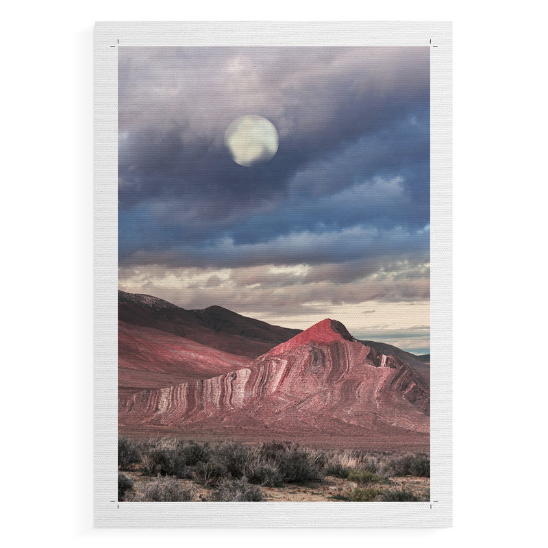 «Last Light On Striped Butte», impression sur toile seulement - non encadrée, H 60 po x l 40 po