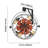 21 Inch Wall Mounted Fan with Light Remote 6 Speed E26 Socket No Bulb