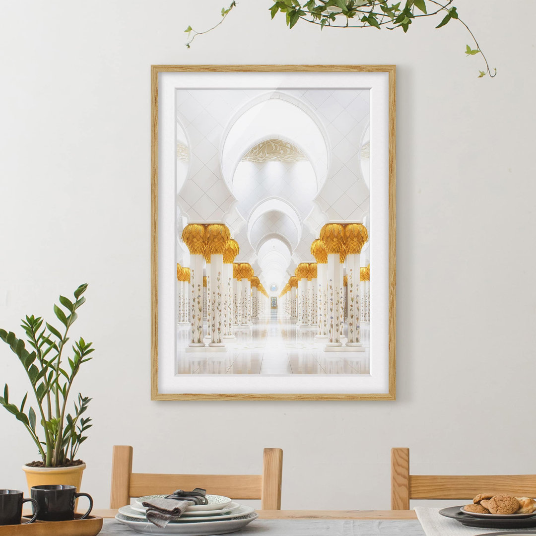 Gerahmtes Poster Mosque in Gold