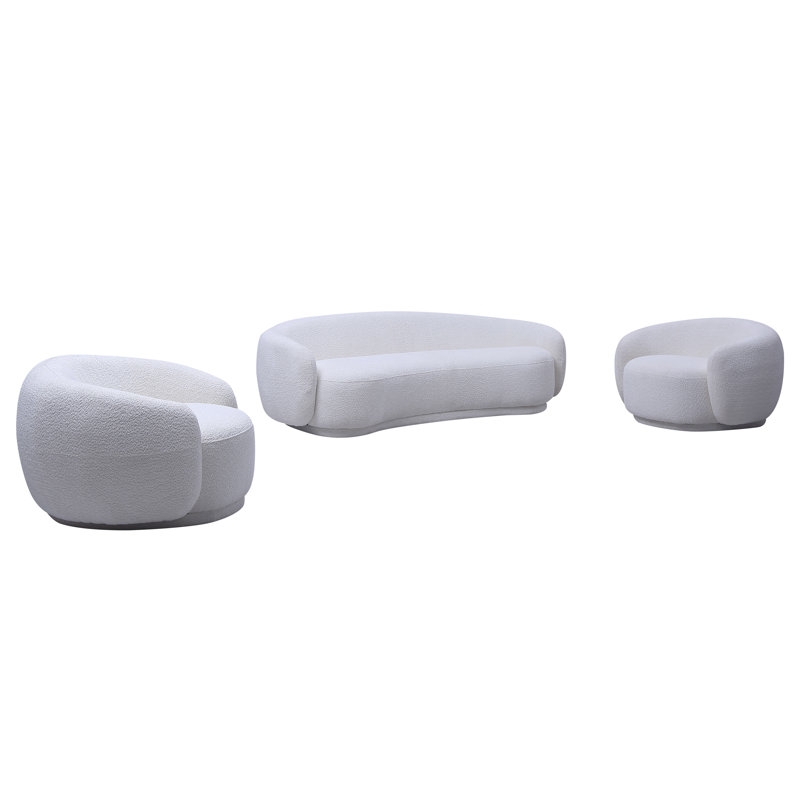 Behija Lounge Off White Fabric Sofa
