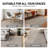 Striped Texture Linen Beige Indoor High-Low Area Rug-999393060